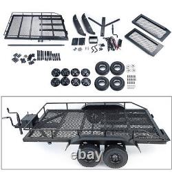 1/10 Scale Heavy Duty Trailer With Tires For Axial SCX10 RC Crawler DIY Car