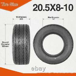 10PR Trailer Tires 20.5x8-10 20.5x8x10 205/65-10 Heavy Duty Tubeless Tyres Set 2