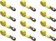 12 Pack 2 X 10' Wheel Lift Rollback Strap With Flat Snap Hook For Tow Truck Dolly