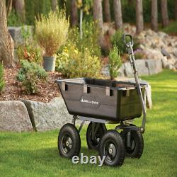 1200 Lb. Heavy Duty Poly Dump Cart 13 Tires height 25 Inches Weighs 58.6 Pounds