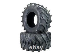 (2) 26X12.00-12 26x12-12 OTR Lawn Trac Bar Lug Tires 4 ply Rated Heavy Duty
