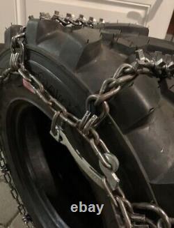 2 New Studded 12-16.5nhs Snow Ice Mud Tire Chains