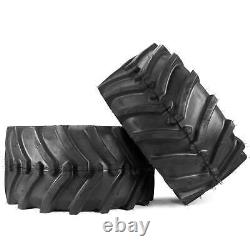 (2) OTR Lawn Trac 24x12.00-12 Bar Lug Tires 4 Ply Rating Heavy Duty