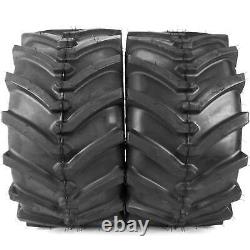 (2) OTR Lawn Trac 24x12.00-12 Bar Lug Tires 4 Ply Rating Heavy Duty