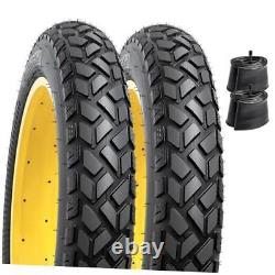 2-PCS 20 Heavy Duty E-Bike Tires 20 x 4.0/102-406 and 2-PCS Bike Tubes 20x4.0