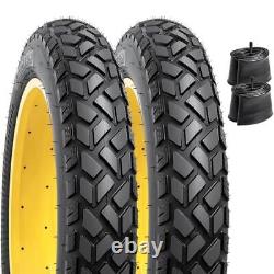 2-PCS 20 Heavy Duty E-Bike Tires 20 x 4.0/102-406 and 2-PCS Bike Tubes 20x4.0