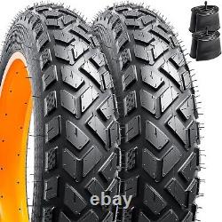 2-Pack 20 Heavy Duty Fat Bike Tires 20x4.0 & Compatible Tubes for E-Bikes