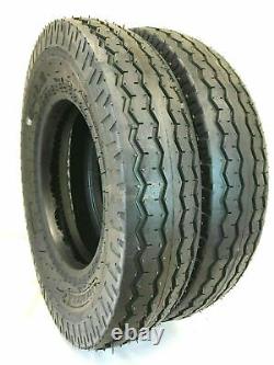 2 (Two) 8-14.5 ST New Trailer Tire 14 Ply Heavy Duty Load G Tubeless 14 PLY Rate