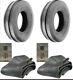 (2) Two New 5.00-15 D401 Tri Rib Tires Withtubes 4 Pr Heavy Duty Tires Free Ship