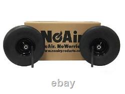 (2) Universal Flat Free Heavy Duty Wheel and Tire Assembly 15x6.00-6