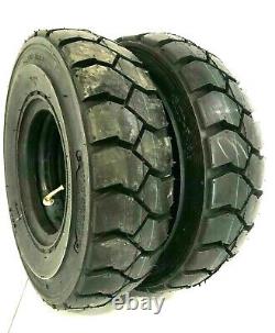 2 new 5.00-8 500-8 FORKLIFT TIRE With Tubes, Flap Grip Plus Heavy duty