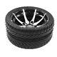 205/30-12 Tire Rubber Heavy Duty Tyres With Hub For Atvs Utvs Go Karts Farm Vehi