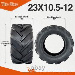 23x10.50-12 23x10.5x12 Lawn Mower Tires 6PR Heavy Duty Tubeless Turf Tyres Set 2