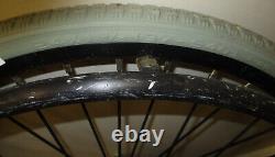 24 Heavy Duty Two Wheelchair Wheels And 5/8 Axle-nighthawk Tires Good Cond