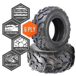 25X8-12 25X8X12 ATV Tires 6Ply Set 2 All Terrain Heavy Duty Replacement Tubeless