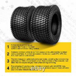 2PCS 23x10.5-12 Lawn Mower Tires 4Ply Heavy Duty 23x10.5 Garden Tractor Tubeless