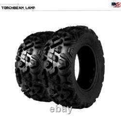 2PCS 6 Ply 25x8-12 ATV UTV Mud Tires 25x8x12 All Terrain Heavy Duty 25x8 12