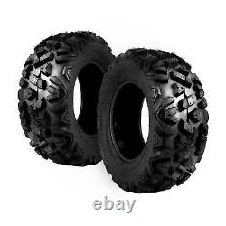 2PCS 6 Ply 25x8-12 ATV UTV Mud Tires 25x8x12 All Terrain Heavy Duty 25x8 12