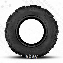 2x ATV Tires 6Ply 25x8-12 UTV-Tire 25x8x12 Heavy Duty MUD ATV Black
