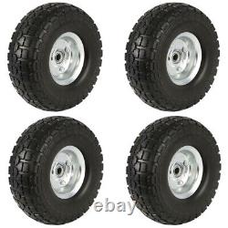 4/8/12/16Pcs 10 Solid Rubber Tyre Wheel Flat Free Tires 4.10/3.50 Truck Trolley