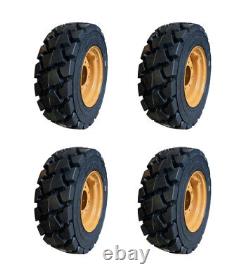 4-Heavy Duty 10-16.5 SKS-7 Skid Steer Tires/Rims/Wheels for Case -10X16.5-12PLY