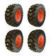 4-heavy Duty 12-16.5 Sks-6 Skid Steer Tires/rims For Kubota Ssv65, Ssv75 & More