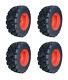 4-heavy Duty 12-16.5 Sks-7 Skid Steer Tires/rims For Kubota Ssv65, Ssv75 & More