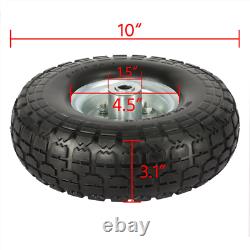 4 PK Set Solid Rubber Replacement Tire Wheel Yard Cart Wagon Trolley 10 No Flat