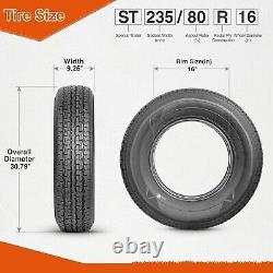 4 ST235/80R16 Trailer Tires Radial 235 80 16 Heavy Duty 10PR Tubeless 235/80/16