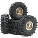 5pcs Rc 1.9 Mud Slingers Crawler Tire 120mm & Alum 1.9 Heavy Duty Beadlock Wheel