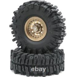 5pcs RC 1.9 Mud Slingers Crawler Tire 120mm & Alum 1.9 Heavy Duty Beadlock Wheel