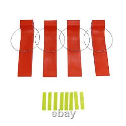 8 Pack Tire Skates for Tow Truck Wrecker Rollback Carrier Safety Orange Plastic