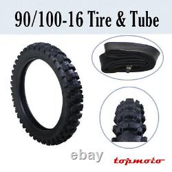 90/100-16 Rear Tire Tyre Heavy Duty+ Inner Tube MX Motorcycle Scooter Dirt Bike