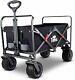 All-terrain Folding Handcart With Car Tyres With Push Handle, Removable Storage