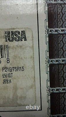 BAR reinforced USA Snow Tire Chains withADJUSTERS P215/75R15 P225/75R15 0
