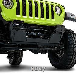 Black Front Bumper Heavy Duty Skid Plate Double Plate for 18-19 Jeep JL Wrangler