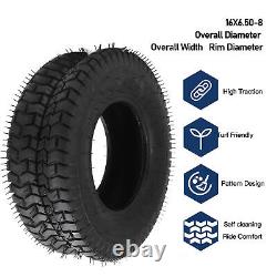 Car 2pcs 16x6.50-8 Tires Heavy Duty 4Ply Tubeless Garden Tractor Tyre