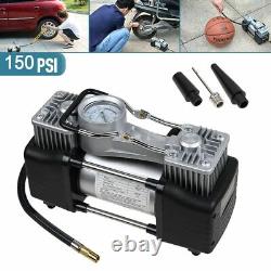 Car Auto Tire Inflator Heavy Duty 12V 150PSI Double Cylinder Air Pump Compressor