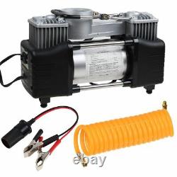 Car Auto Tire Inflator Heavy Duty 12V 150PSI Double Cylinder Air Pump Compressor