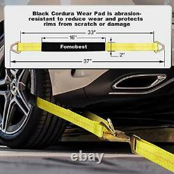 Car Tie Down Straps Heavy Duty 10,000 lbs for Trailers 4 Tire Ratchet Straps