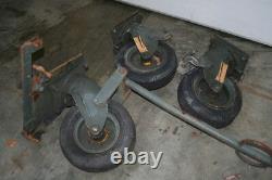 Caster, 4.80-8 pneumatic tire, super heavy duty, Cast aluminum, Aerol, Lot of 3