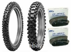 Dunlop 70/100-17 & 90/100-14 MX53 & Heavy-Duty IRC MX Offroad Tire & Tube Set