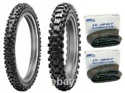 Dunlop 70/100-19 & 90/100-16 MX53 & IRC Heavy-Duty Offroad MX Tire & Tube Set