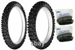 Dunlop 80/100-21 & 100/90-19 D952 & IRC Heavy-Duty Offroad MX Tire & Tube Set