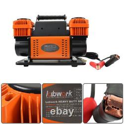 For Truck Tires Orange 150 PSI Dual Cylinder 12V Portable Inflator Heavy Duty Ma