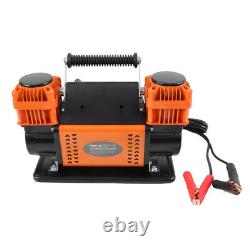 For Truck Tires Orange 150 PSI Dual Cylinder 12V Portable Inflator Heavy Duty Ma