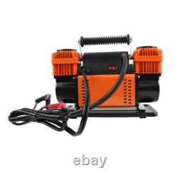 For Truck Tires Orange 150 PSI Dual Cylinder 12V Portable Inflator Heavy Duty Ma