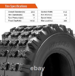 Full Set 4 ATV Tires 21x7-10 20x11-10 Heavy Duty 4Ply 21x7x10 20x11-10 Tubeless