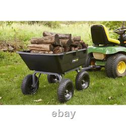 Garden Dump Cart Yard Work Wagon Hauler 13 In Tires 1200 Lb Capacity Heavy Duty