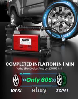 Gobege 12V Air Compressor, 6.35CFM 180LMP Heavy Duty Tires Inflator